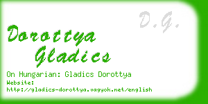 dorottya gladics business card